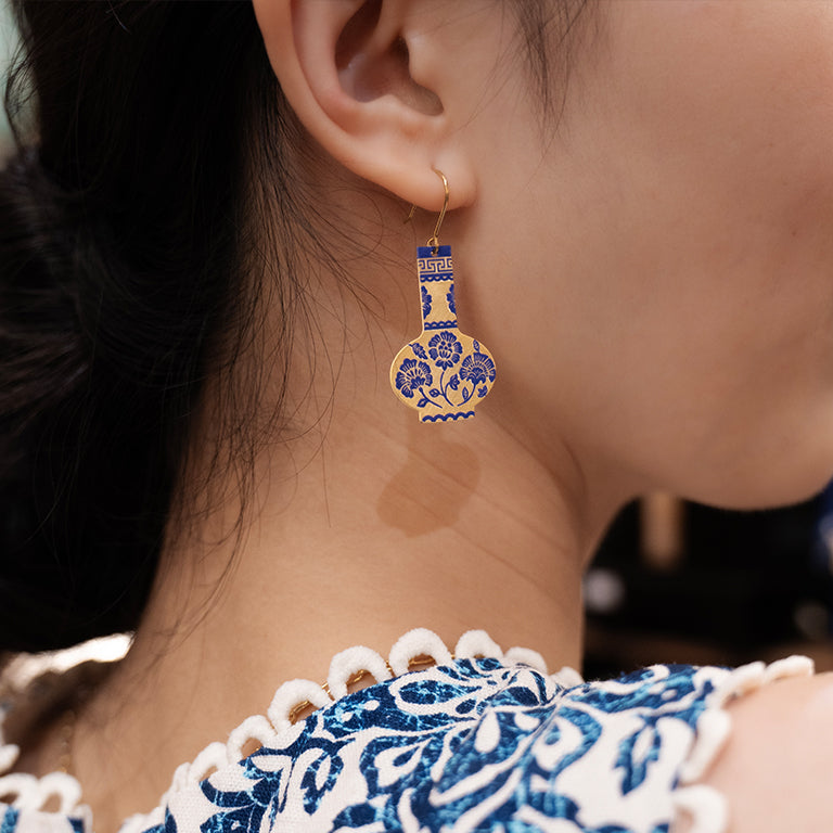Porcelain Vase Earrings
