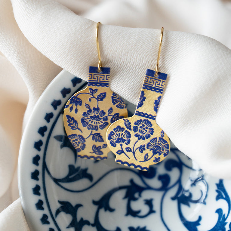 Porcelain Vase Earrings