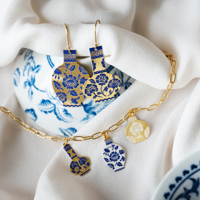 Porcelain Vase Earrings