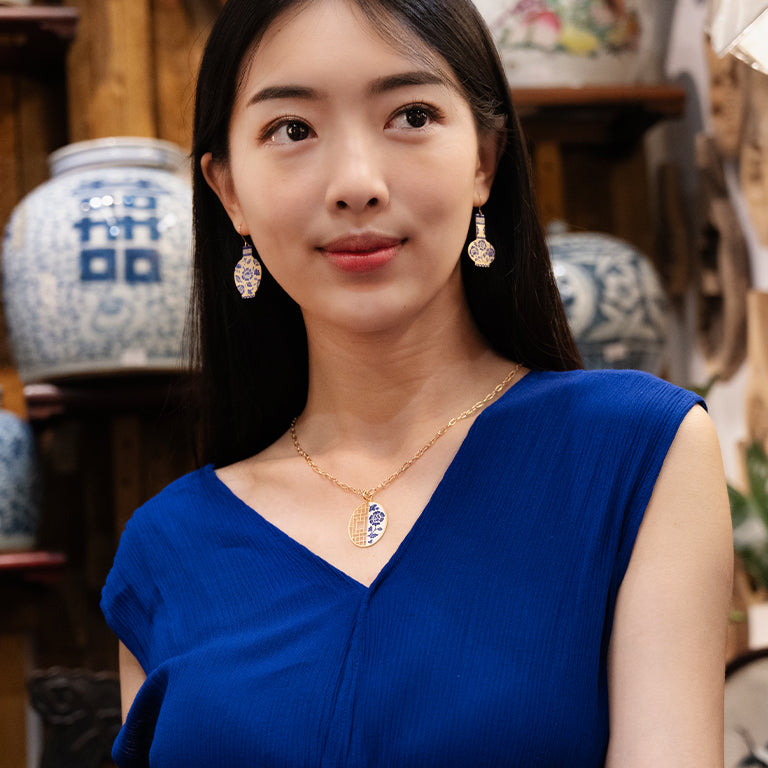 Porcelain Vase Earrings