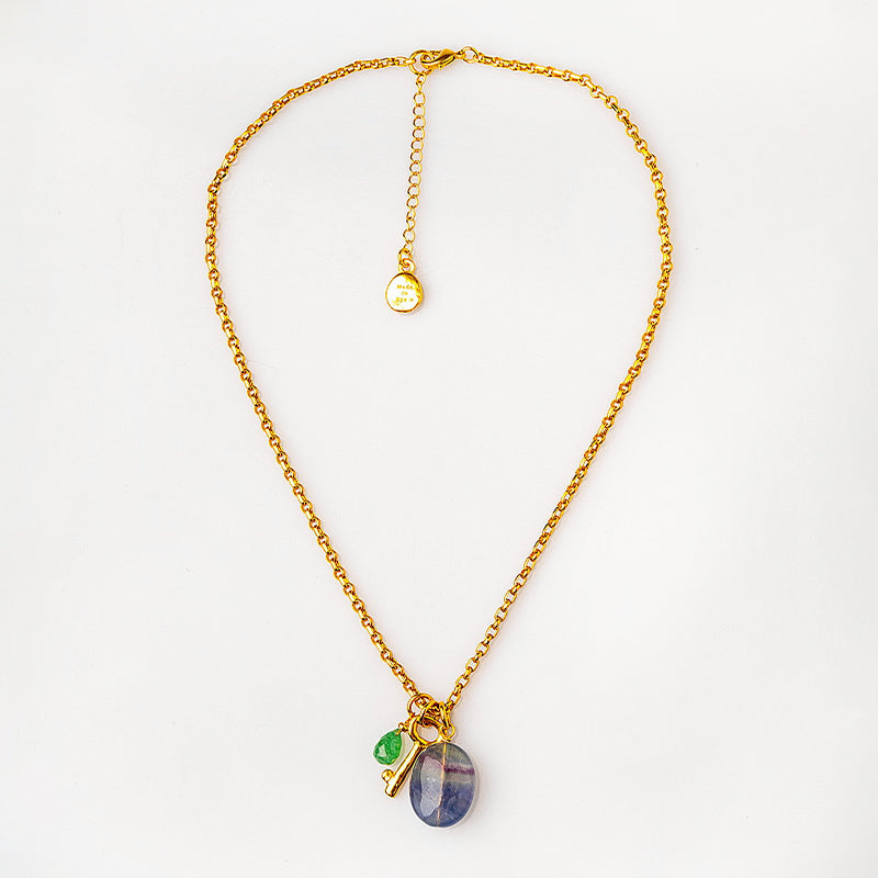 Velatti Petite Gems & Charm Necklace