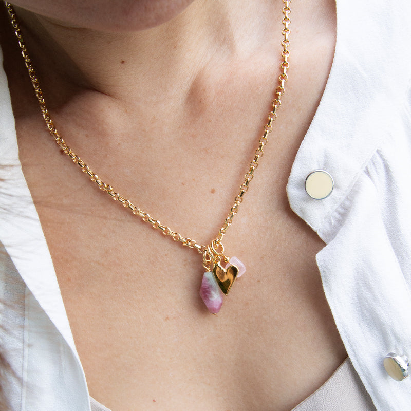 Velatti Petite Gems & Charm Necklace