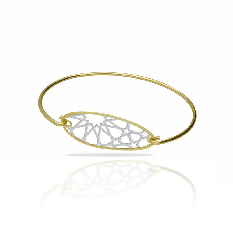 RAS Granada Gold + White Clic Bracelet