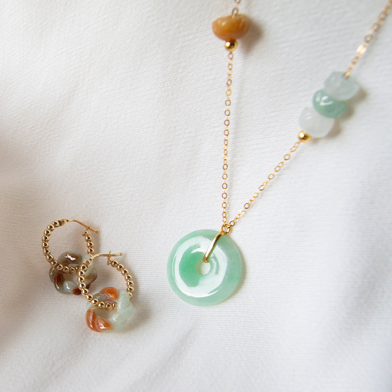 (PRE-ORDER) Jade Blossom 18K Gold Necklace