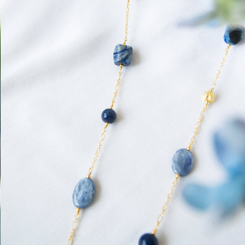 Lapis & Kyanite Long Necklace