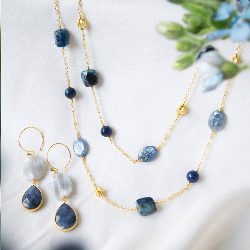 Lapis & Kyanite Long Necklace