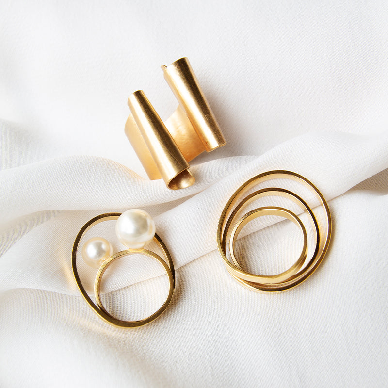 Curled Open Front Ring