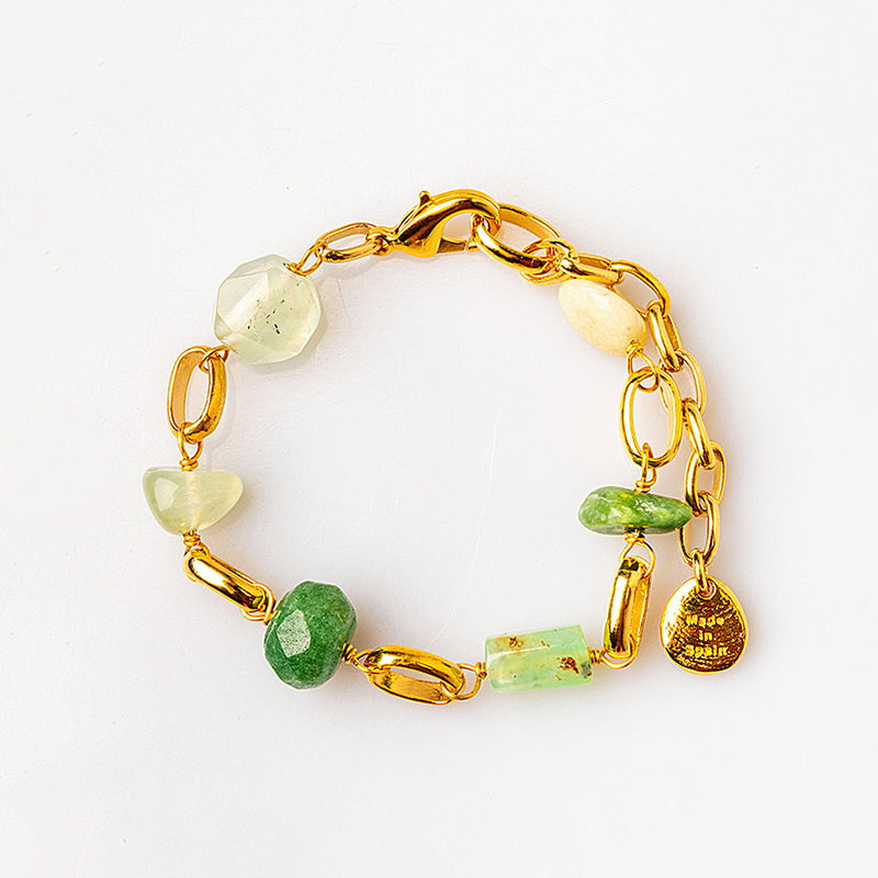 Velatti Gemstone Circle Link Bracelet