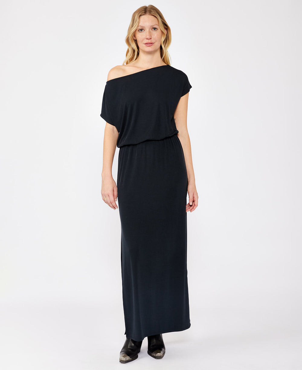 Lovestitch Off Shoulder Slit Maxi Dress