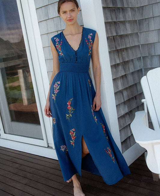 Lovestitch Darcey Embroidered Maxi Dress