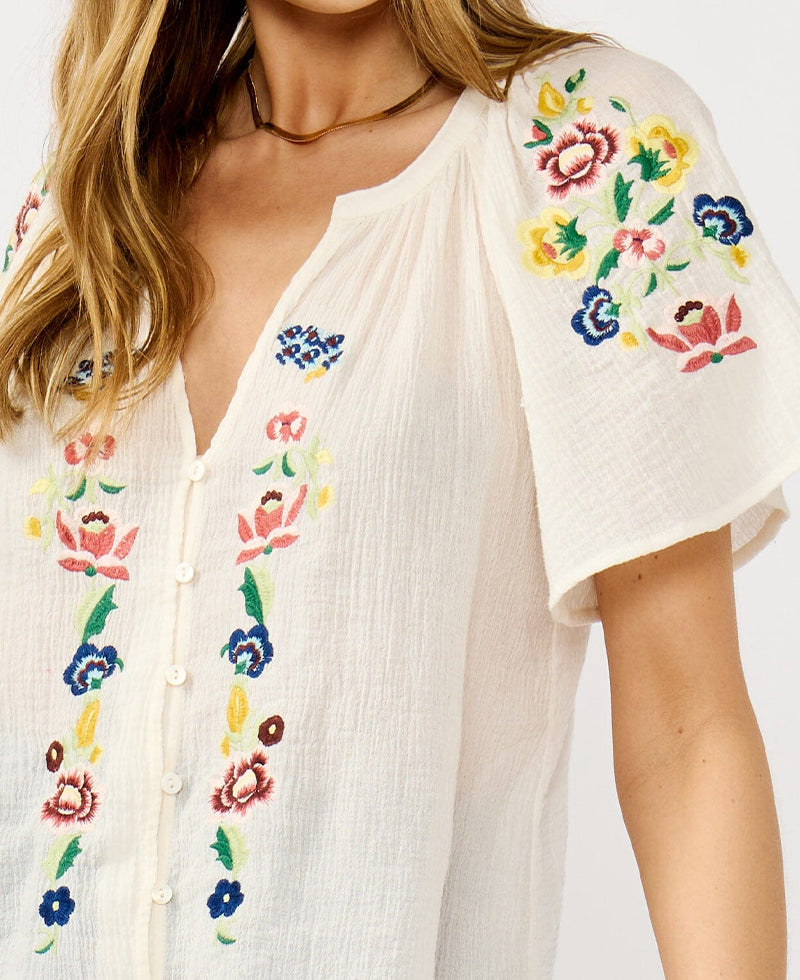 Lovestitch Summer Drift Embroidered Top