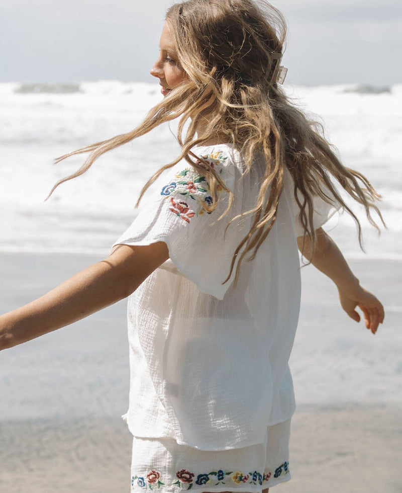Lovestitch Summer Drift Embroidered Top