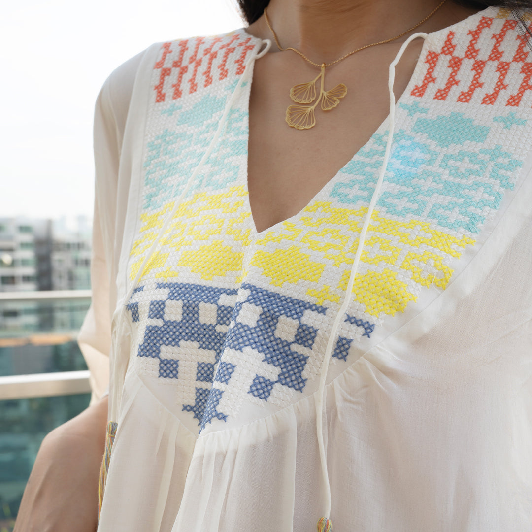 Lovestitch Embroidery Kaftan Dress