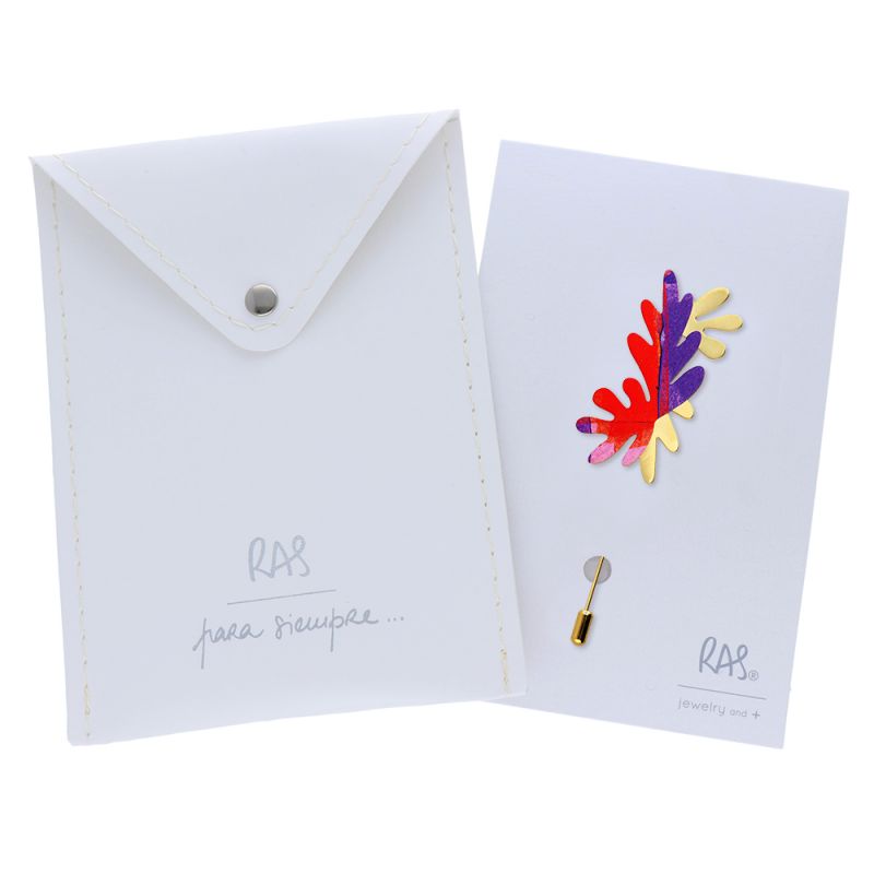 RAS Lucia Gold + Colour Brooch