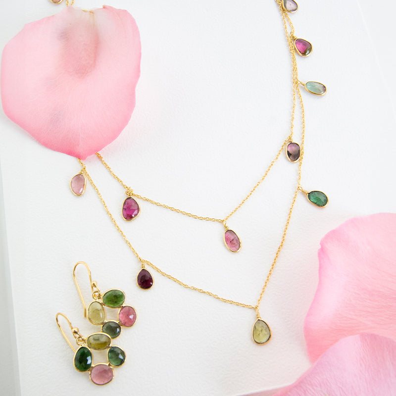 Full Circle Tourmaline Earrings