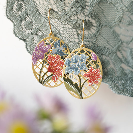 Peranakan Hook Earrings