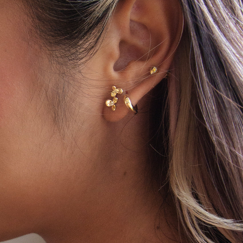 Solar 10k Gold Hoops