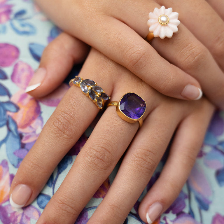 Floral Arc Ring