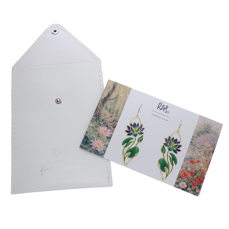 RAS Giverny Blue Loto Earrings