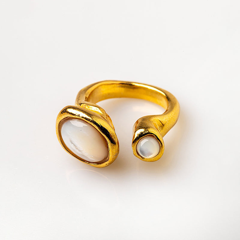 Velatti Seeing Double Gemstone Ring