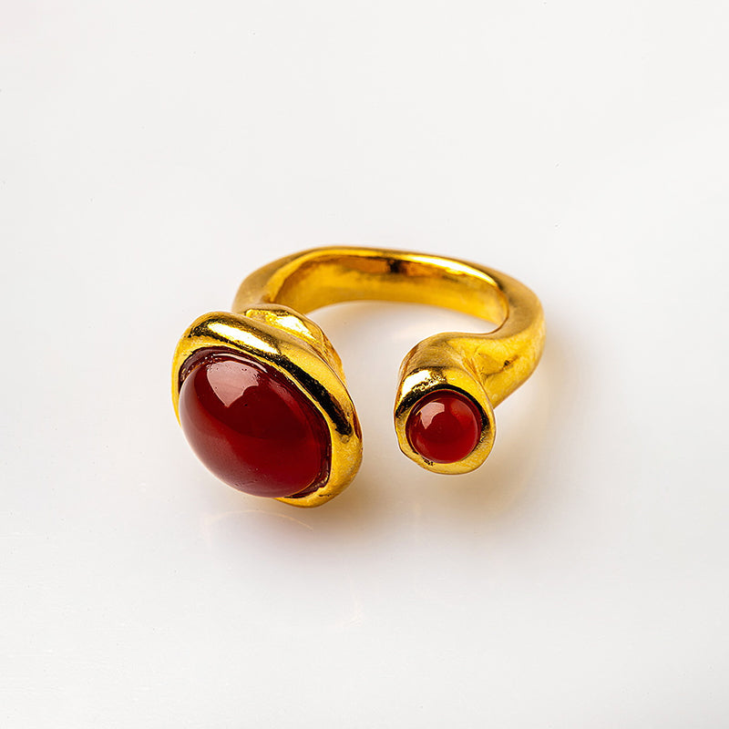 Velatti Seeing Double Gemstone Ring