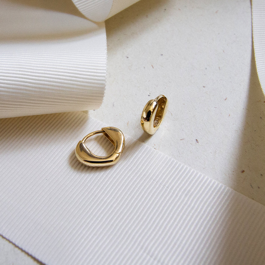 Solar 10k Gold Hoops