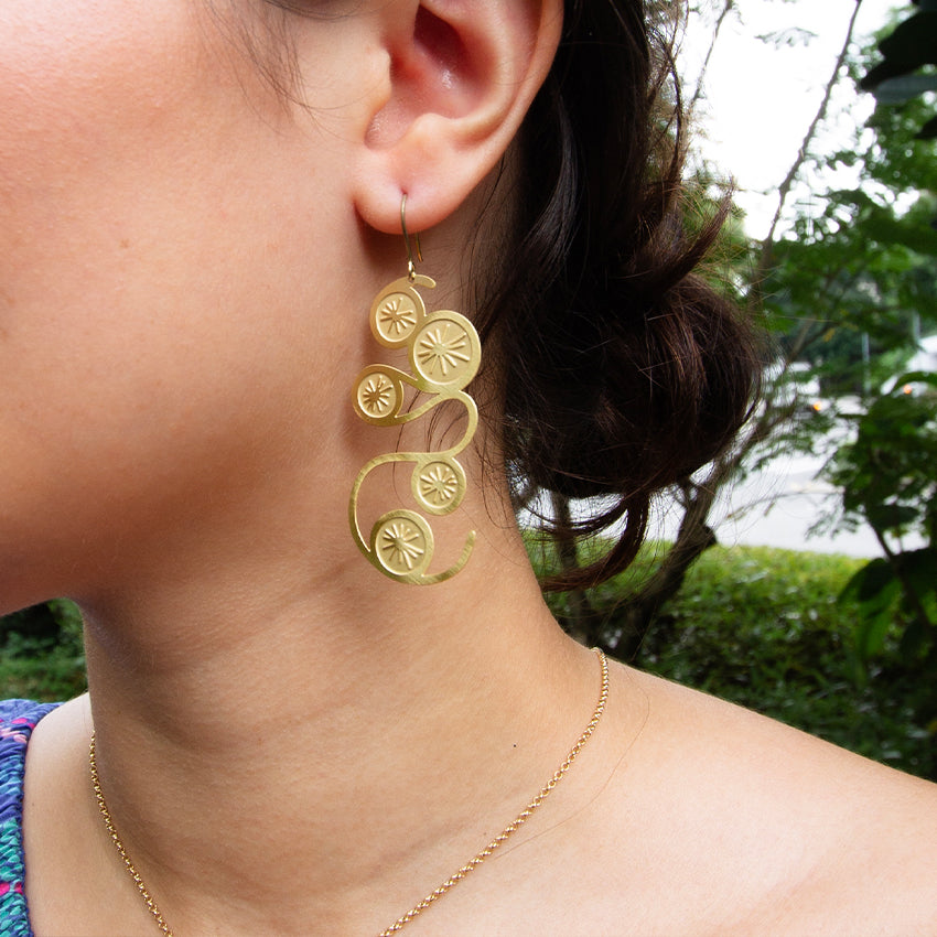 Matte hot sale gold earrings