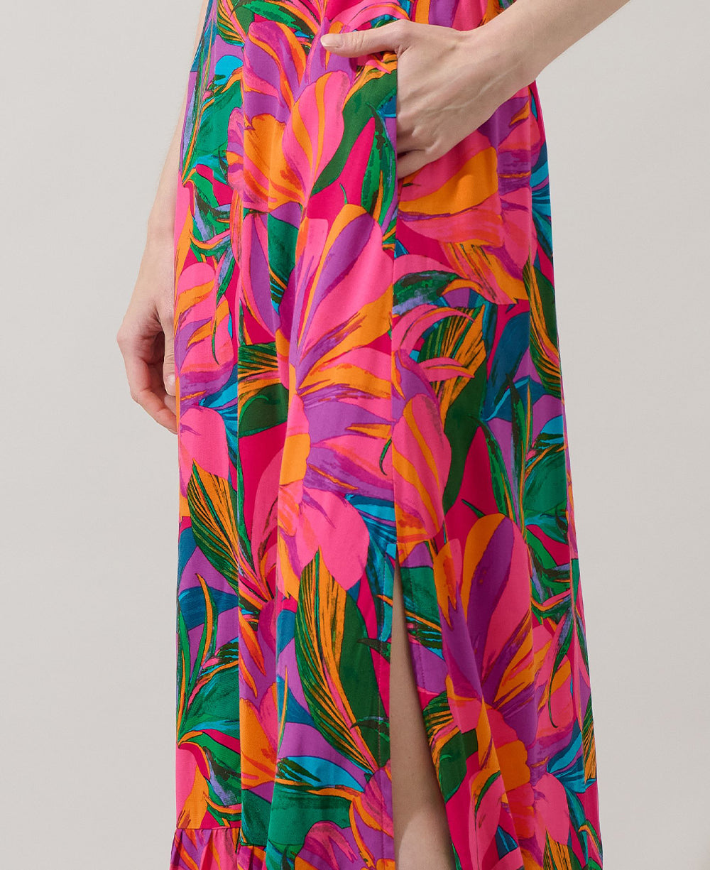 Sugarlips Beal Tropical Chaya Smocked Maxi Dress