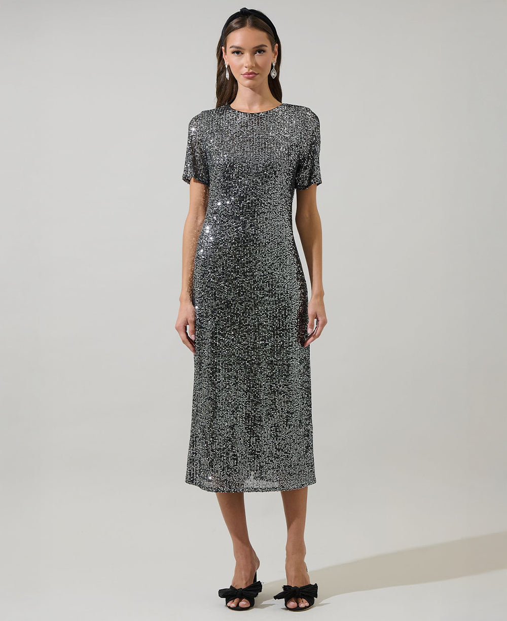 Sugarlips Willard Sequin Cosette Midi Dress