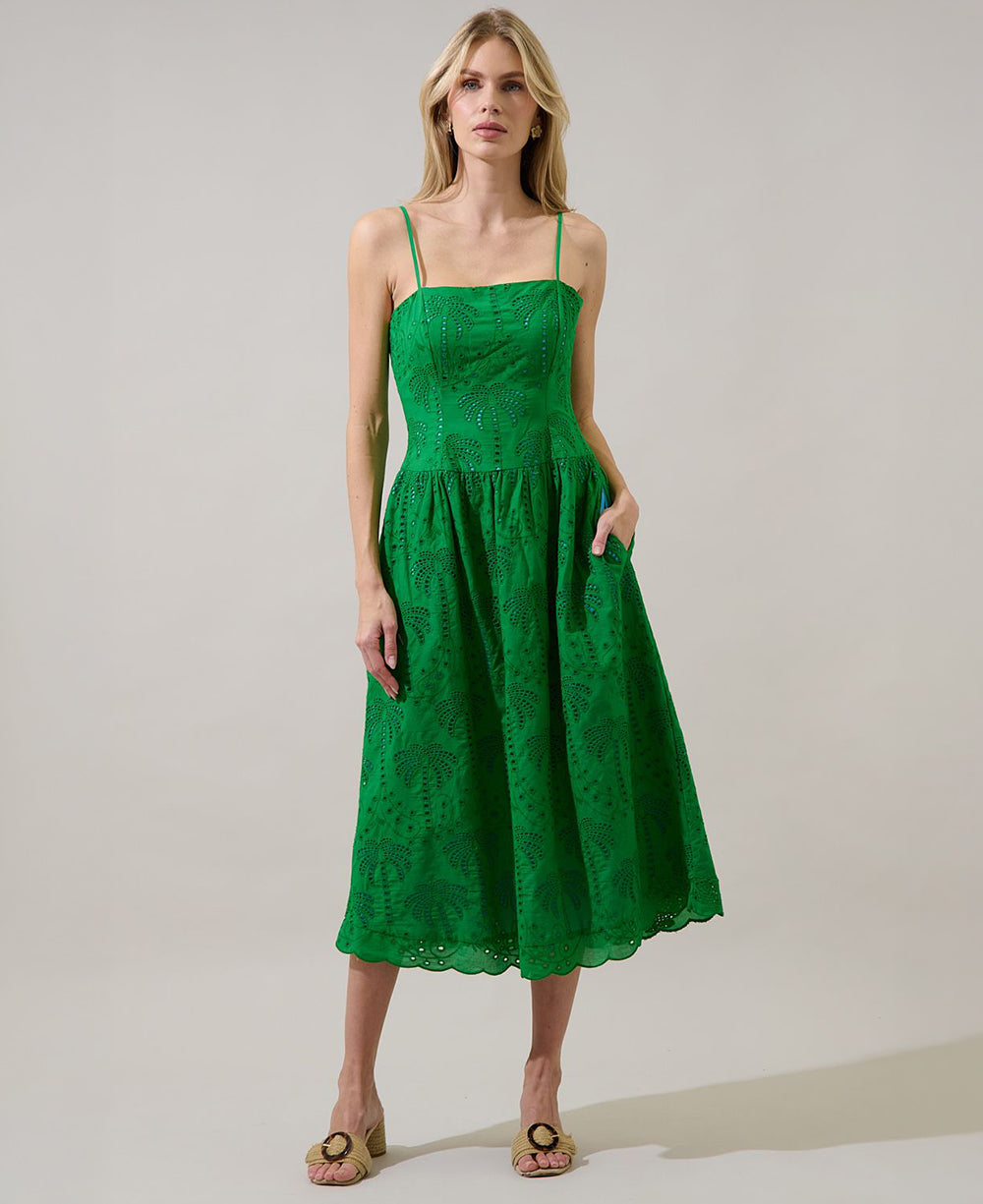 Sugarlips Palms Eyelet Midi Dress Embrace Jewellery Sugarlips Palms Eyelet Midi Dress Embrace Jewellery