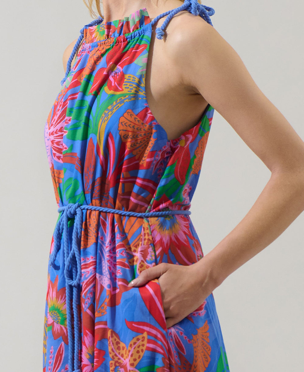 Sugarlips Cindal Floral Halter Neck Maxi