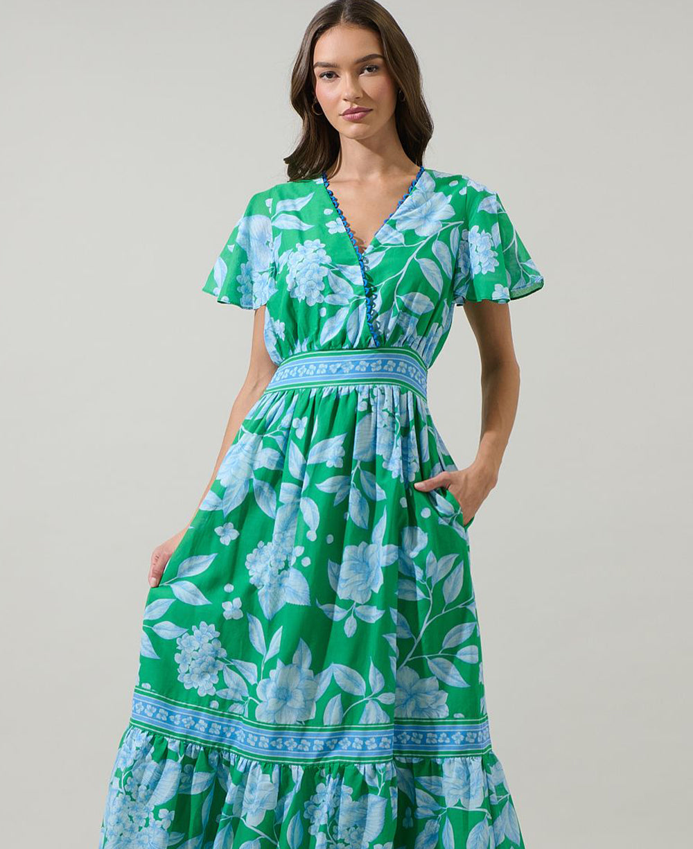 Sugarlips Verbena Floral Maxi Dress