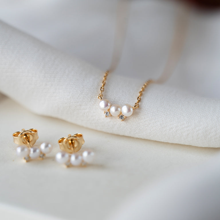 Triple Freshwater Baby Pearl Necklace