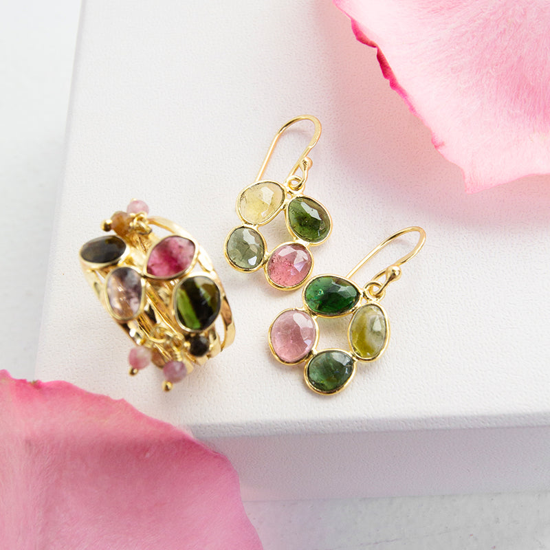 Full Circle Tourmaline Earrings