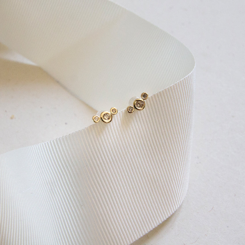 Stardust Diamond 10k Gold Studs