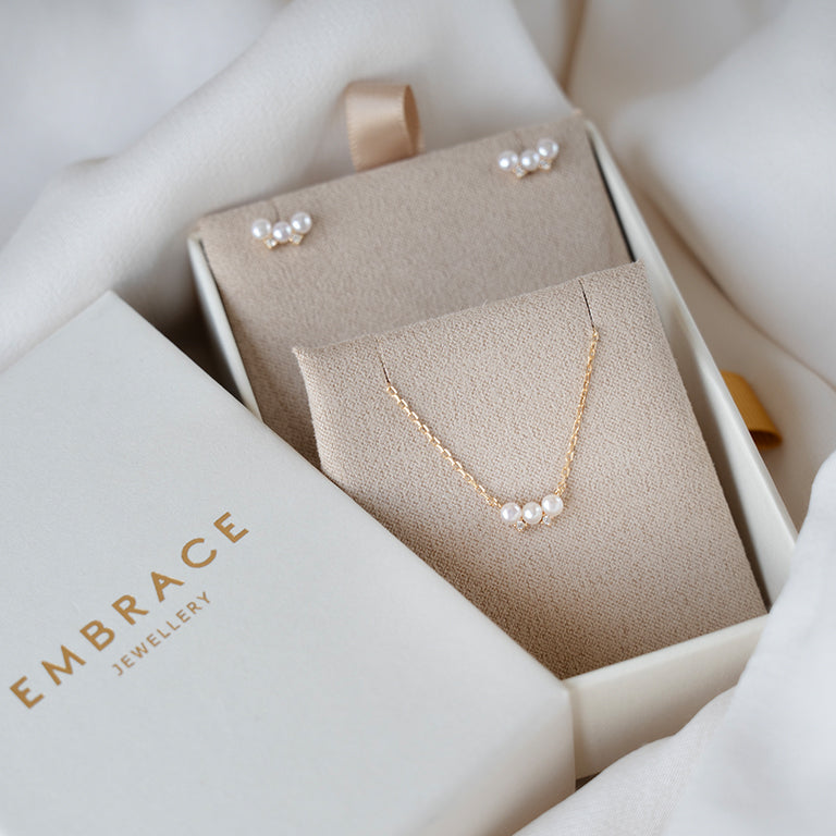 Triple Freshwater Baby Pearl Necklace
