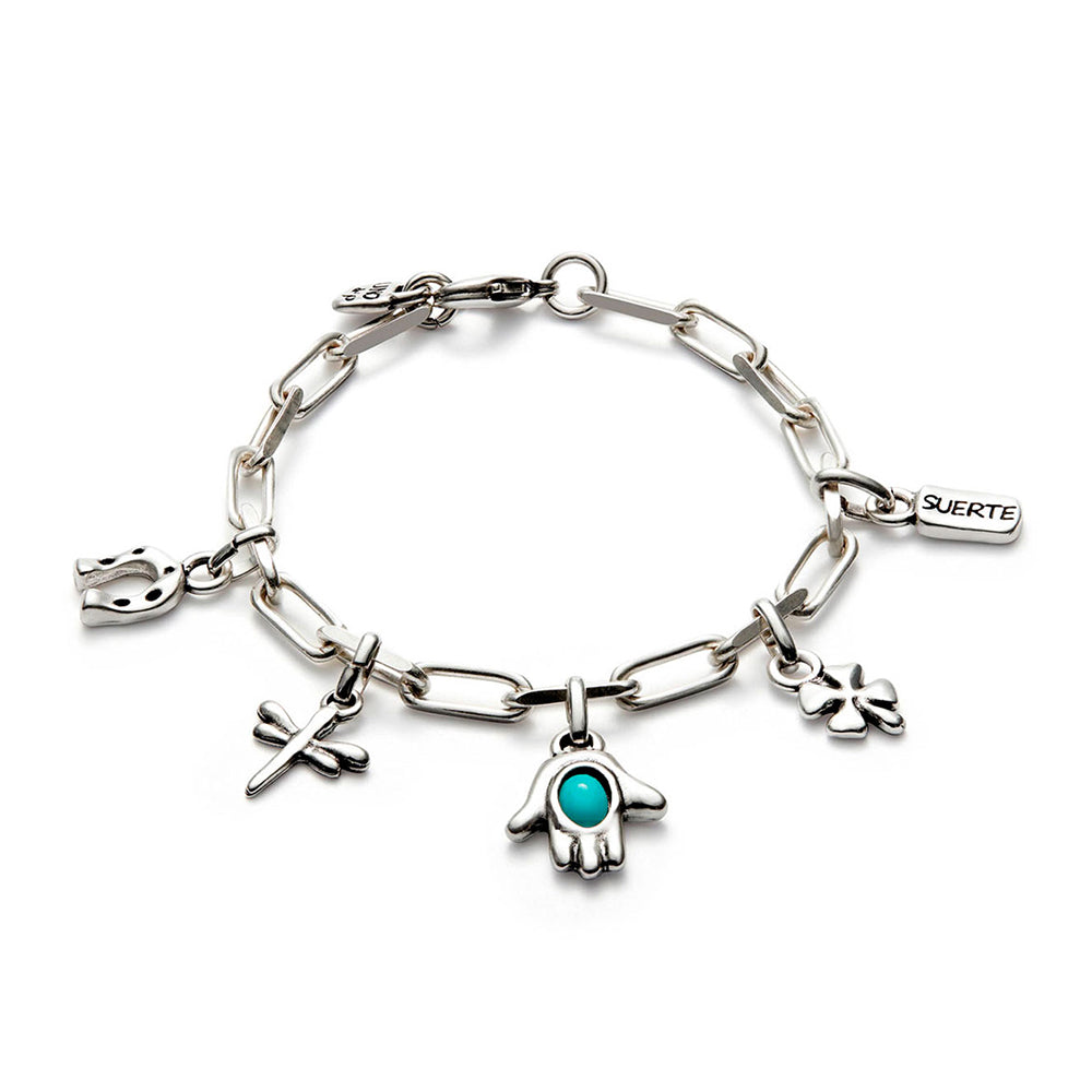 UNOde50 Paperclip Bracelet with 5 Charms