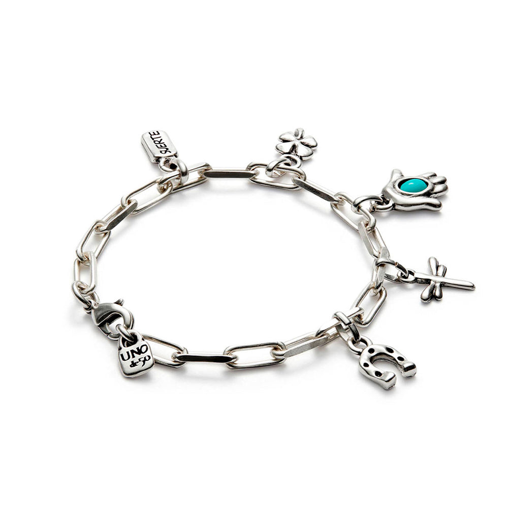 UNOde50 Paperclip Bracelet with 5 Charms