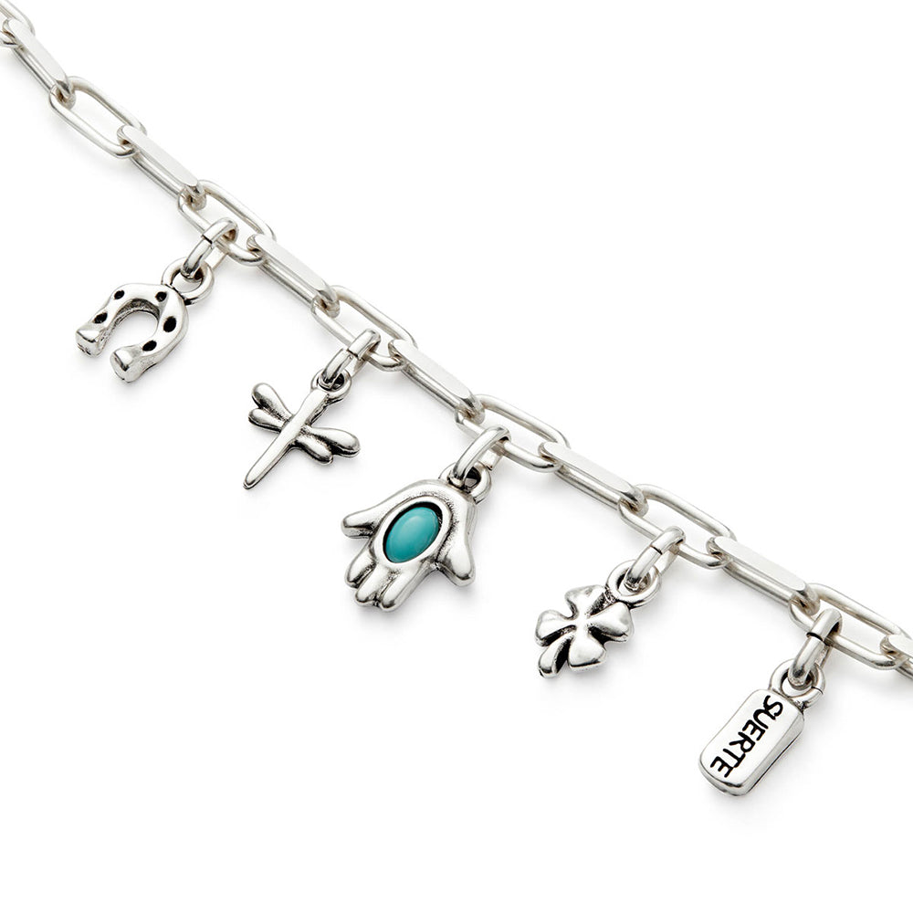 UNOde50 Paperclip Bracelet with 5 Charms