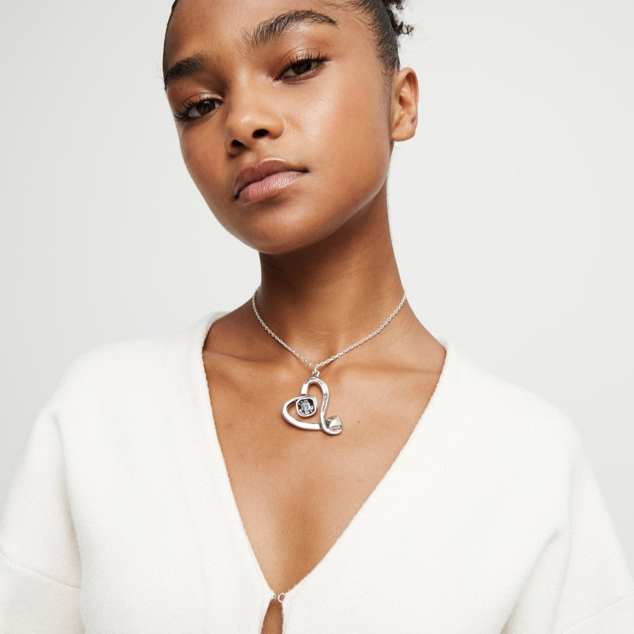 UNOde50 Sparkle Heart Chain Necklace