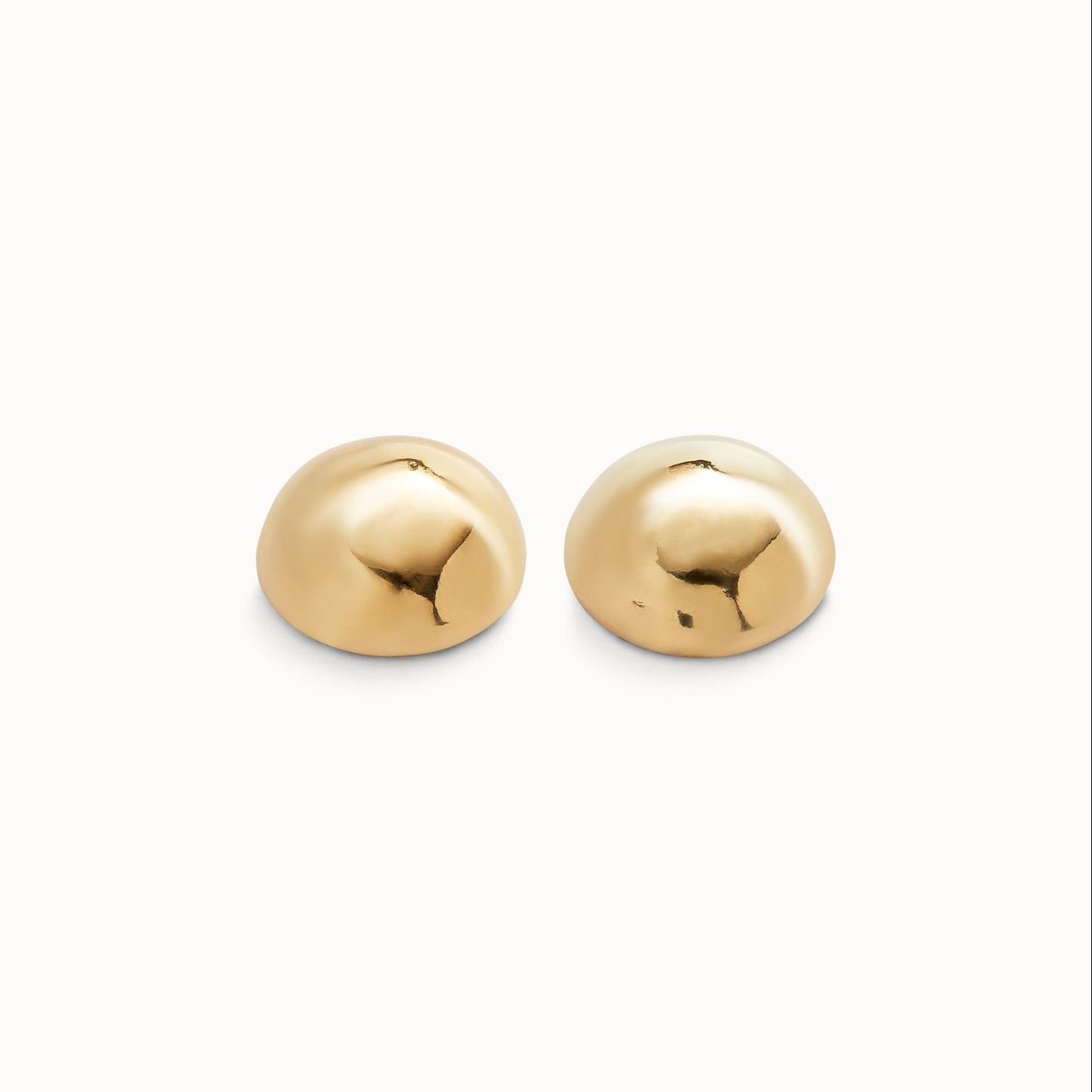 gold plated round stud earrings