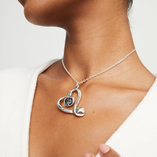 UNOde50 Sparkle Heart Chain Necklace