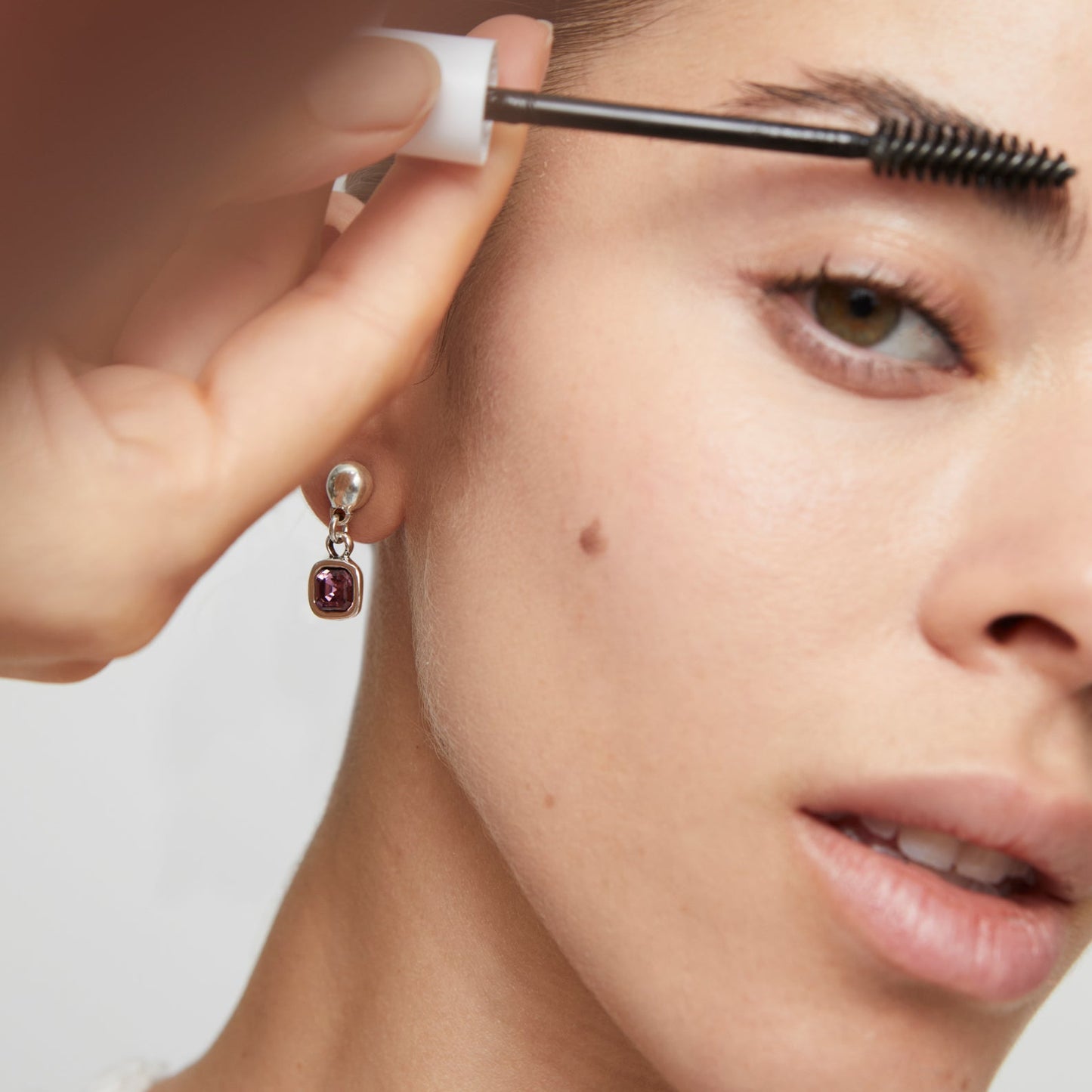 UNOde50 Square Sparkle Drop Earrings - Silver