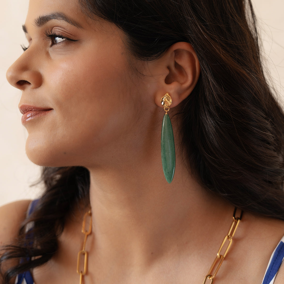 Velatti Teardrop Gem Earrings