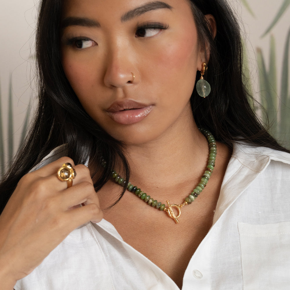 Velatti Chrysoprase Short Necklace