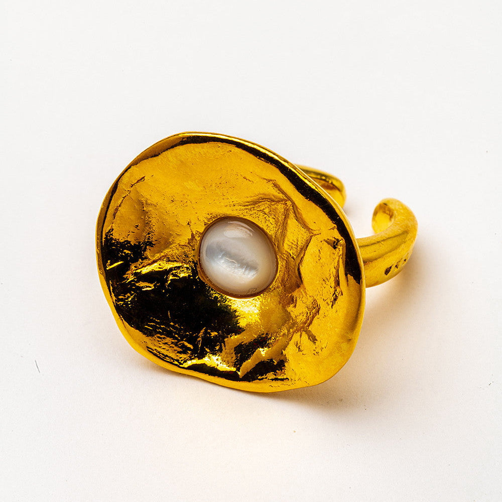 Velatti Saucer Gemstone Ring