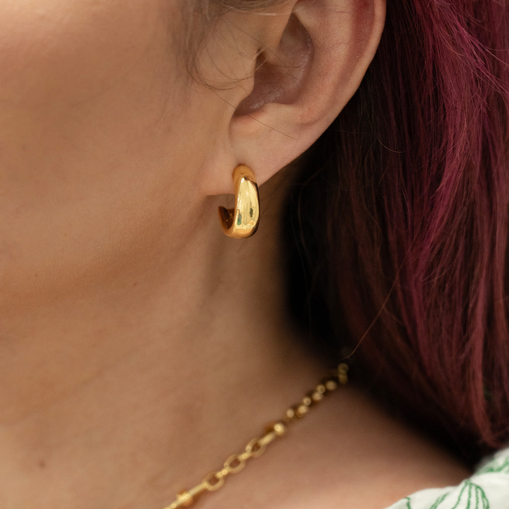 Velatti Everyday Gold Hoops