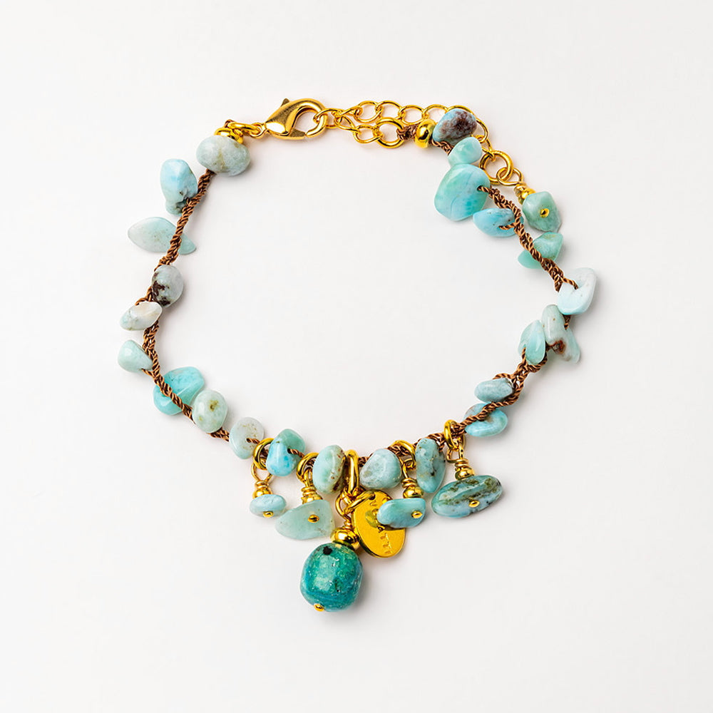 Velatti Hand Braided Bracelet with Gems