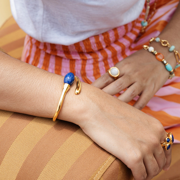 Velatti Single Gem Spring Bracelet