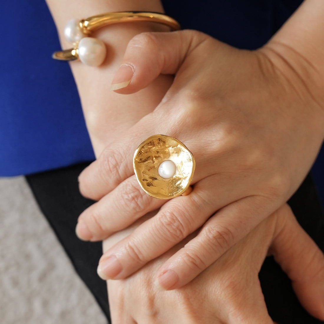 Velatti Saucer Gemstone Ring